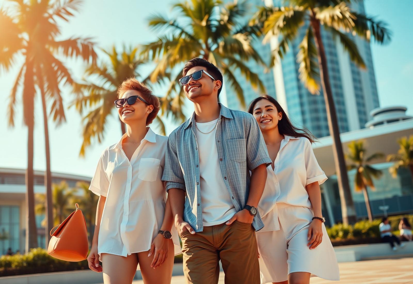 Young adults in stylish MOLO summer fashion in Singapore